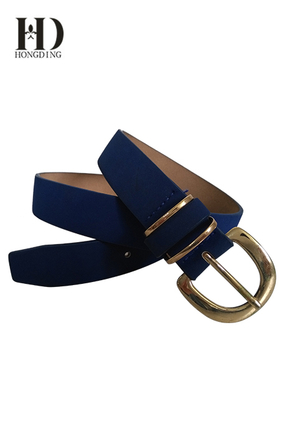 Blue vegan leather belts for women