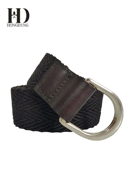Men's Fabric Stretch Belt With D-ring Buckle