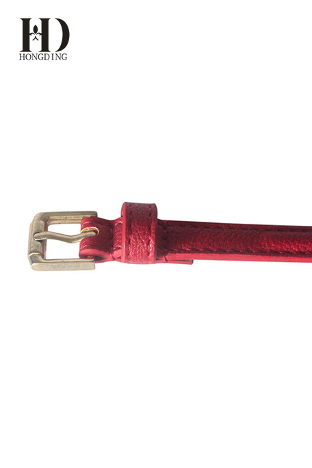 Fashion red waist PU belt for women