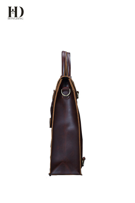 HongDing Coffee Backpacks Retro Shoulder bags High Quality Genuine Leather Handbags For Men